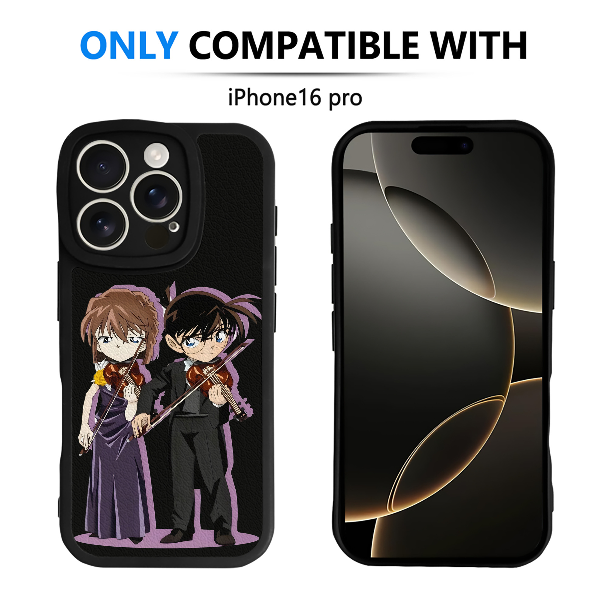 （画像用） 名探偵コナン 灰原 哀 はいばら あい Detective Conan Anita Hailey、Vi Graythorn Haibara Ai 【iPhone 16シリーズ対応】シリコンスマホケース（レザー調） 材質：シリコン